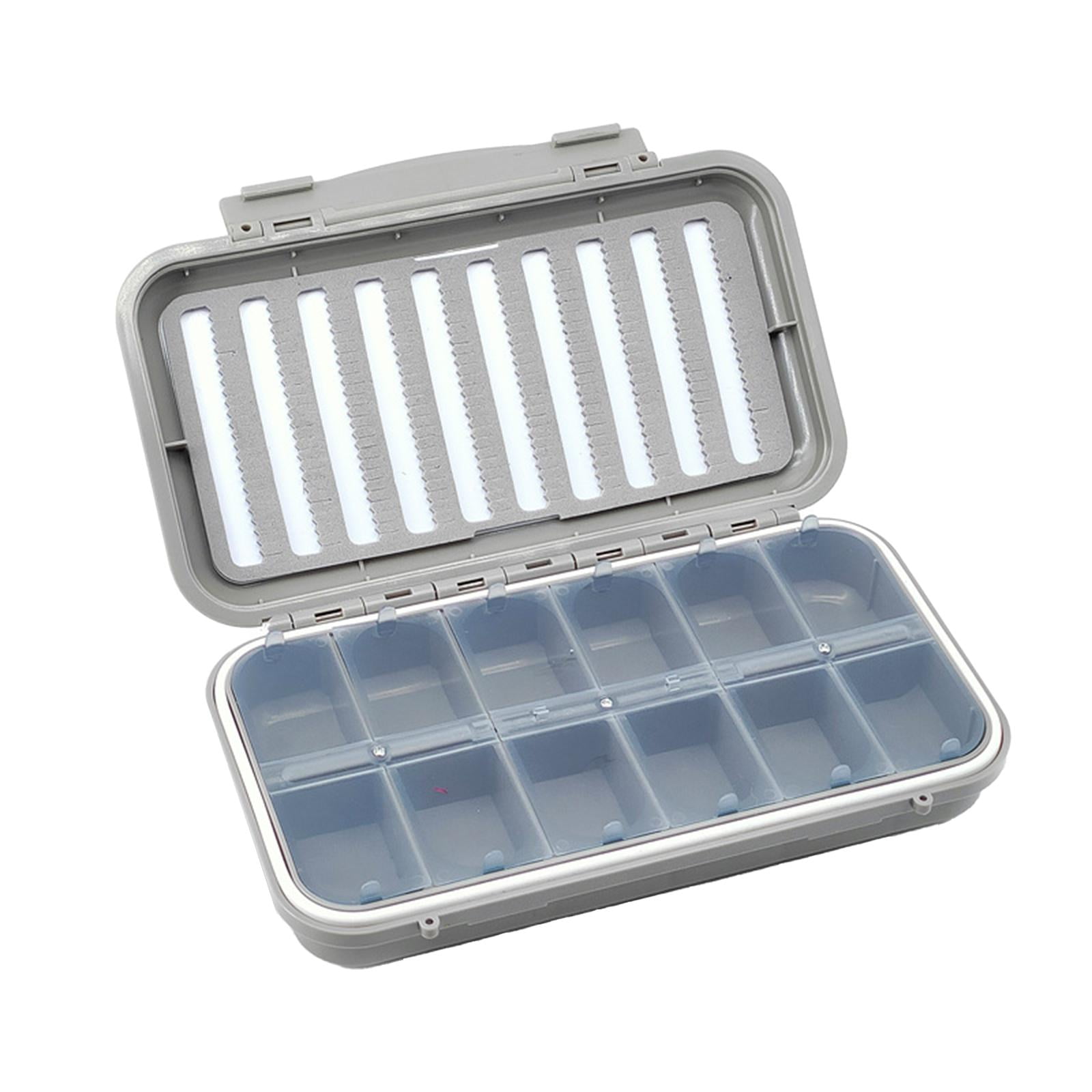 Dualoai Fishing Tackle Box Baits Storage Case Hooks Organizer Waterproof Fly Fishing Box