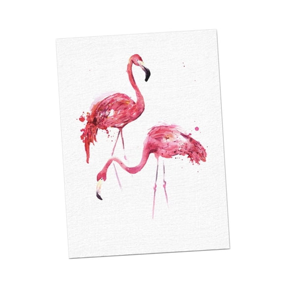 Dualoai Flamingo Art Oil Painting Print Canvas Picture Home Wall Room Hanging Deco S M L Flamingo M