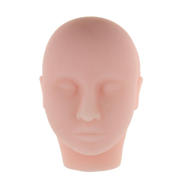 Dualoai Flat Bottom Soft Silicone Massage Paint Makeup Practice Doll High Quality
