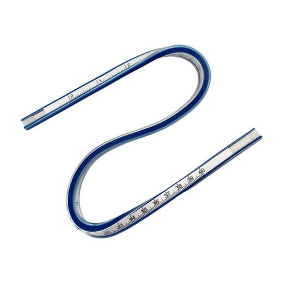 Dualoai Flexible Curve Ruler Bendable Painting Tailor Measurement Tool,Flex Curved Ruler 40cm