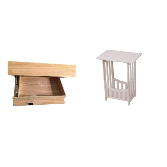 Dualoai Floating Shelf Wall Mounted Drawer with Compartment Easy Installation Home Decor Storage Rack for Dorm Room Apartment Office Small Bedside Table Corner Table Portable Versatile