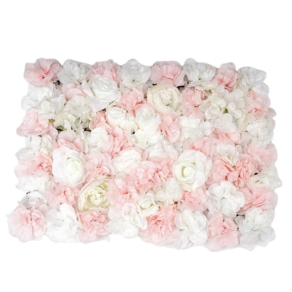 Dualoai Flower Panels Artificial Flowers Wall Screen Romantic Floral Backdrop Hedge Pink