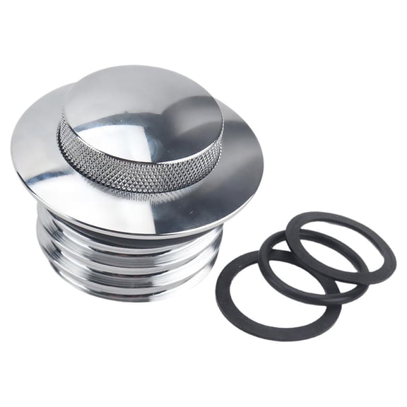 Dualoai Flush Mount Fuel Tank Pop-Up Gas Caps CNC Chrome Vented Motorcycle Cover Fit for
