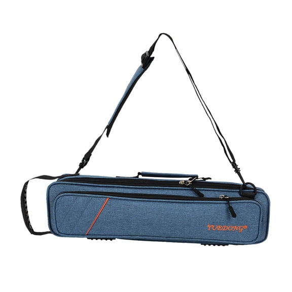 Dualoai Flute Bag Backpack Durable Flute Accessories Soft Instrument Bag Flute Bag Flute Dark Blue