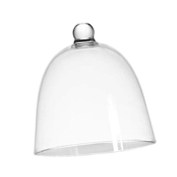 Dualoai Food Dome Pastry Display Cloche Transparent Multifunctional Cake Cover Lid Clear Cake Dome Cover for Wedding Birthday Picnic 5inx4.96in