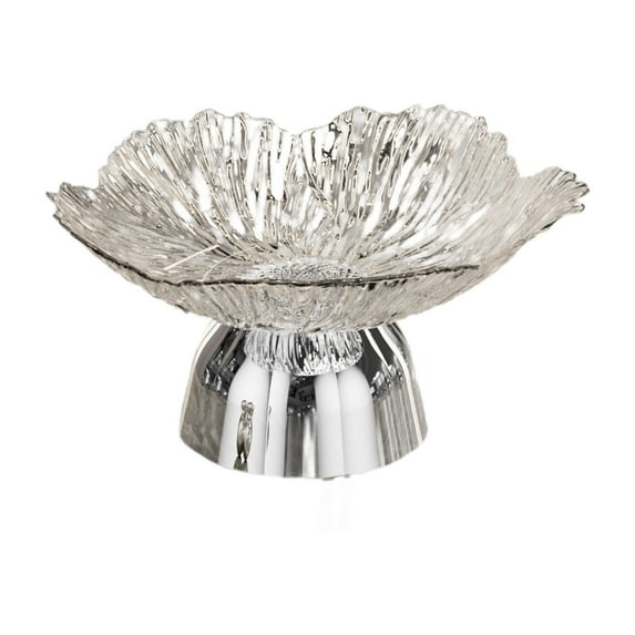 Dualoai Footed Fruit Bowl Creative Modern Fruit Plate for Drawing Room Wedding Party White
