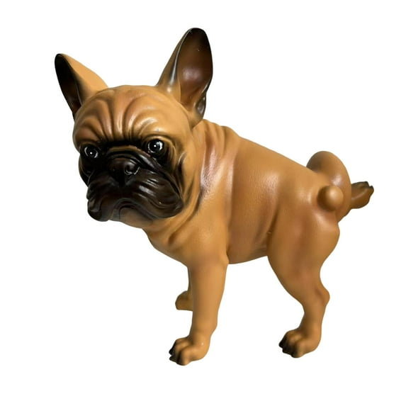 Dualoai French Bulldog Garden Statue Dog Ornament Handmade Novelty Animal Sculpture Collection for Wedding Hotel Desktop Cafe Cabinet piss dog