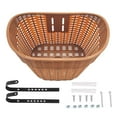 thumbnail image 1 of Dualoai Front Basket Easy to Clean Large Capacity Accessories Cargo Rack brown, 1 of 9