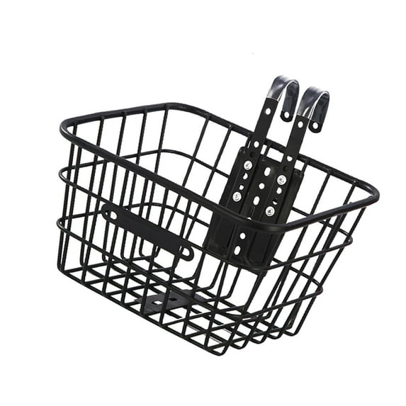 Dualoai Front Kids Bike Basket Accessory Sturdy for Kids Tricycles Metal Repair Part L Hook Mount