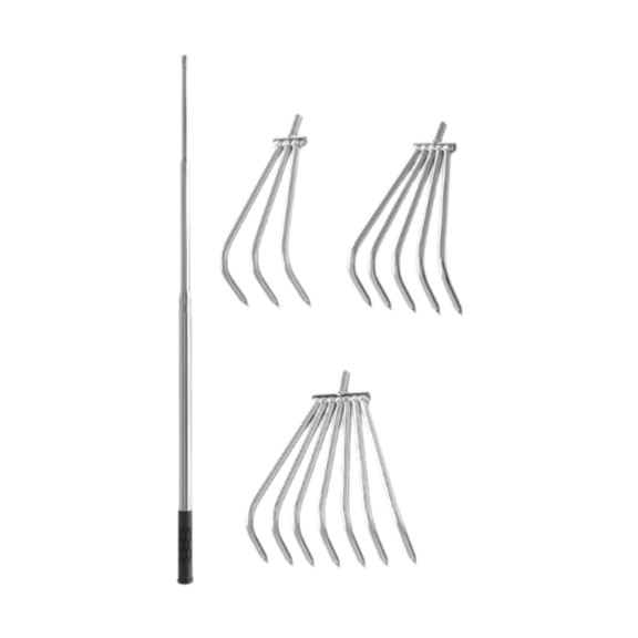Dualoai Garden Rake Stainless Steel for Raking Gathering Mulch Landscape Leaves Rake