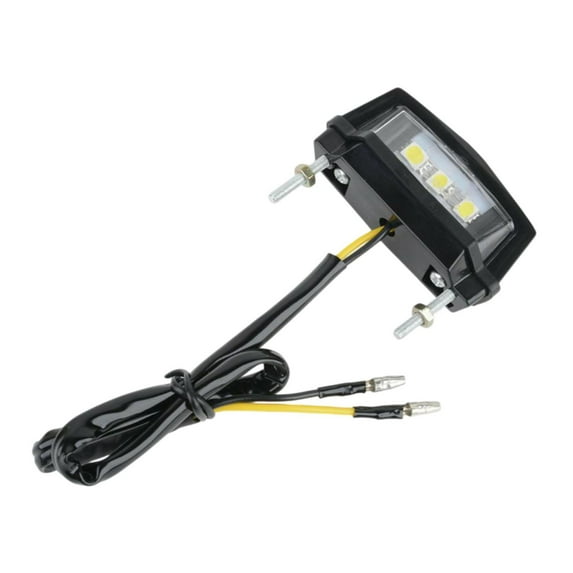 Dualoai Generic Motorcycle LED License Plate Light 12V Waterproof Replacement Convenient