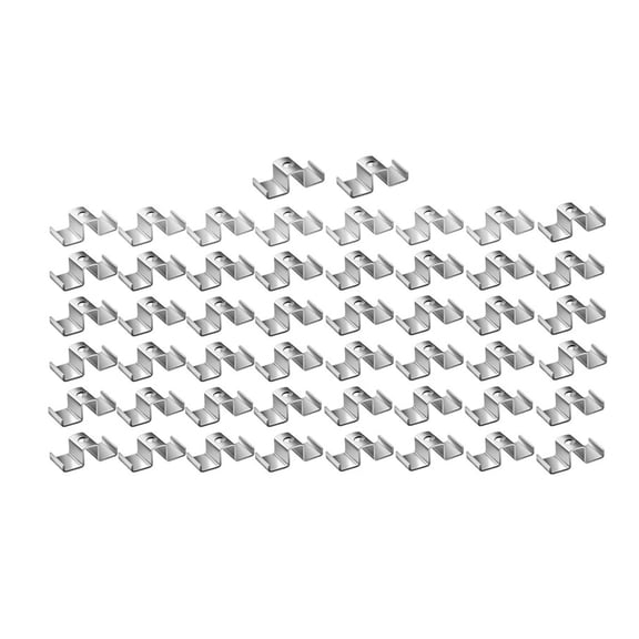 Dualoai Grating Clip Saddle Clips Fixing Clamp Sturdy Grid Plate Clip for Mezzanines 50Pcs