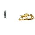 thumbnail image 1 of Dualoai Guan Yin Bull Bear Feng Shui Statue Modern Chinese Female Buddha Cow Cattle Sculpture Ornament for Bookshelf Cabinet Desktop Birthdays, 1 of 8