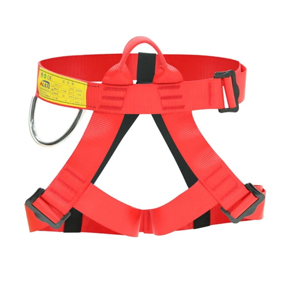 Dualoai Half Body Climbing Harness Waist Harness Tree Work Rock Climbing Work at Height - Red