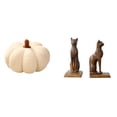 thumbnail image 1 of Dualoai Halloween Pumpkin Pillows Plush Sofa Cushion and Egyptian Cat Statues Bookends Decorative Figurines for Bedroom Office Housewarming Decor, 1 of 8