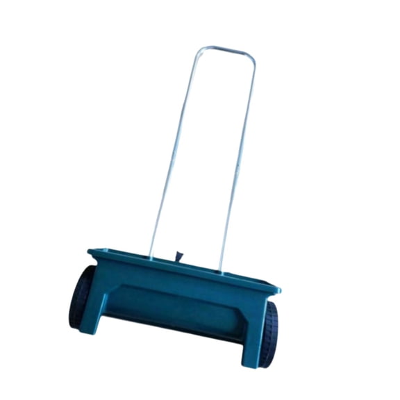 Dualoai Hand Push Seed Spreader 12L Walk behind Push Drop Spreader Seed Planter Tool for