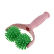 Dualoai Handheld Acupuncture Spiky Roller Massage Ball Leg Pain Relief Pink+Green Pink Green