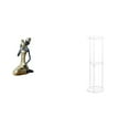 thumbnail image 1 of Dualoai Handmade African Tribal Lady Statue Resin Ornament and Clear Acrylic Side Table for Study Room Office Balcony Multipurpose Decor Collectible Art Piece, 1 of 8