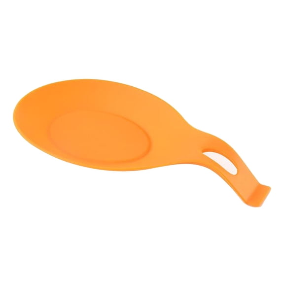 Dualoai Heat Resistant Silicone Spoon Rest Kitchen Utensil Spatula Holder Tool Orange
