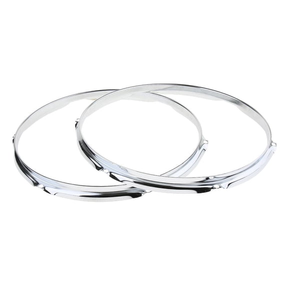 Dualoai Heavy Duty 13 Inch 6 Lug Tom Drum Hoop Rim Batter Hoop 1.5Mm (Pack of 2) 13 Inch 13 Inch 6 Hole