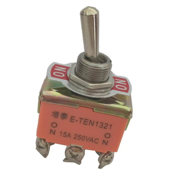 Dualoai Heavy Duty 6 Pin 2 Position ON/ON DPDT Rocker Toggle Switch AC 250V 15A