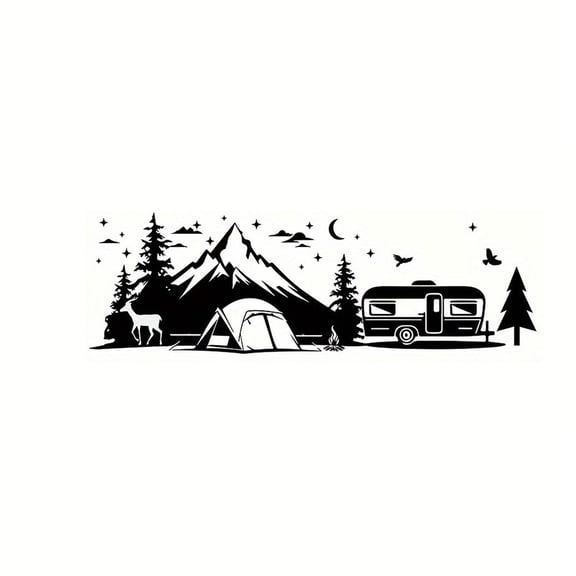 Dualoai Hood Car Sticker Easy Installation RV Sticker for Body Cargo Panel Door A