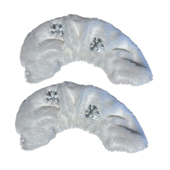 Dualoai Ice Skate Blade Covers, Ice Skate Blade Protector Sturdy Flannel Skating Guards, Snowflakes