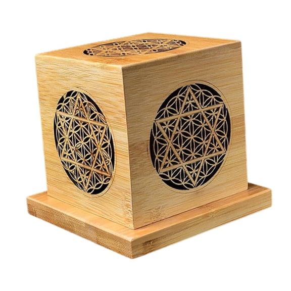 Dualoai Incense Burner Box Case Gifts Ornament for Tea Room Tabletop Centerpiece SPA