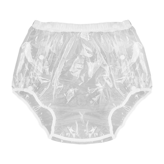 Dualoai Incontinence Cover Adults Diaper Cover for Senior People Disabled Old People Clear L