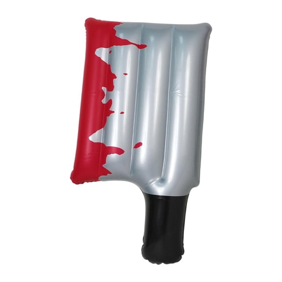 Dualoai Inflatable Halloween Knife Prop Fake Interactive Toy,Scary,Sturdy Portable Horror Prank Prop Halloween Decoration for Cosplay Square