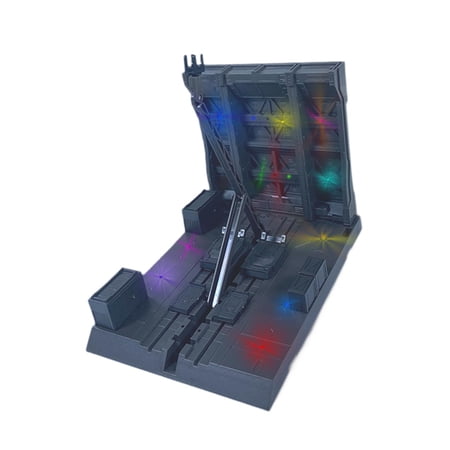 Dualoai Interlocking Display Base Lighted DIY Assembly Model Model Kit Display Stand 15.5cmx22cmx16.5cm