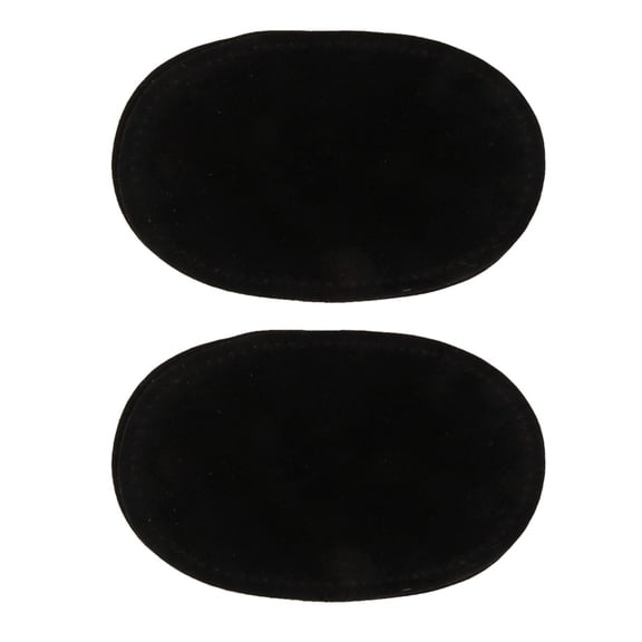 Dualoai Iron-On Oval Elbow/Knee Patches Sew Cord Repair Craft Sewing Applique Black