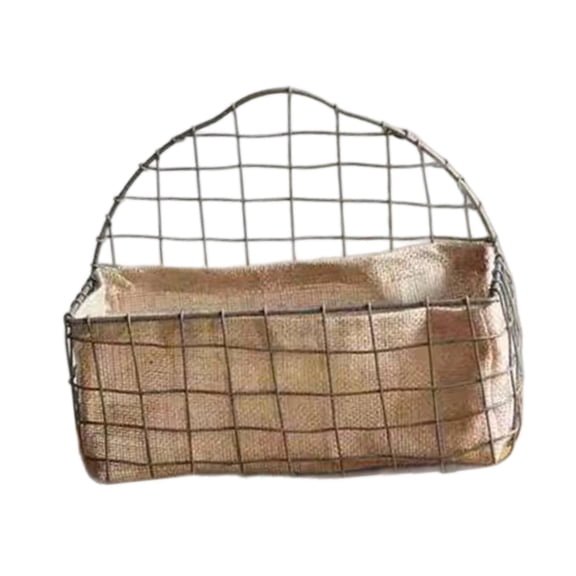 Dualoai Iron Wire Hanging Basket Rustic Home Storage for Garden Indoor Outdoor Porch