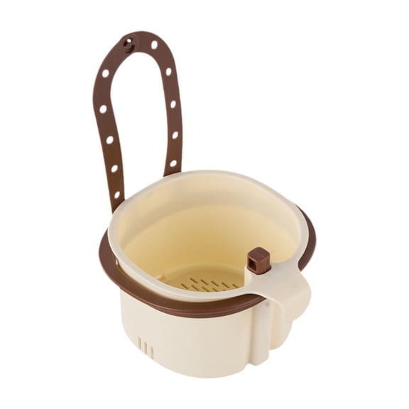 Dualoai Kitchen Sink Drain Basket Kitchen Food Catcher for Wash Fruits Kitchen Waste Brown