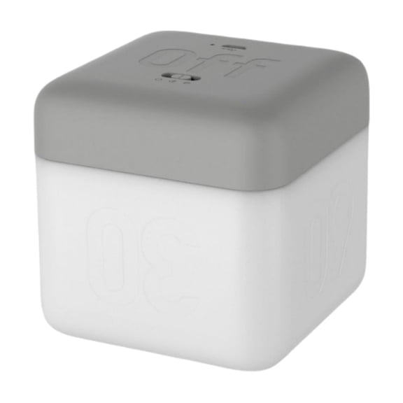 Dualoai LED Night Light Flip Timer Night Lamp USB Charging Desk Energy-saving for Living Light Gray