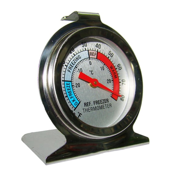Dualoai Large Stainless Steel Refrigerator / Freezer Thermometer, Traditional Dial Style