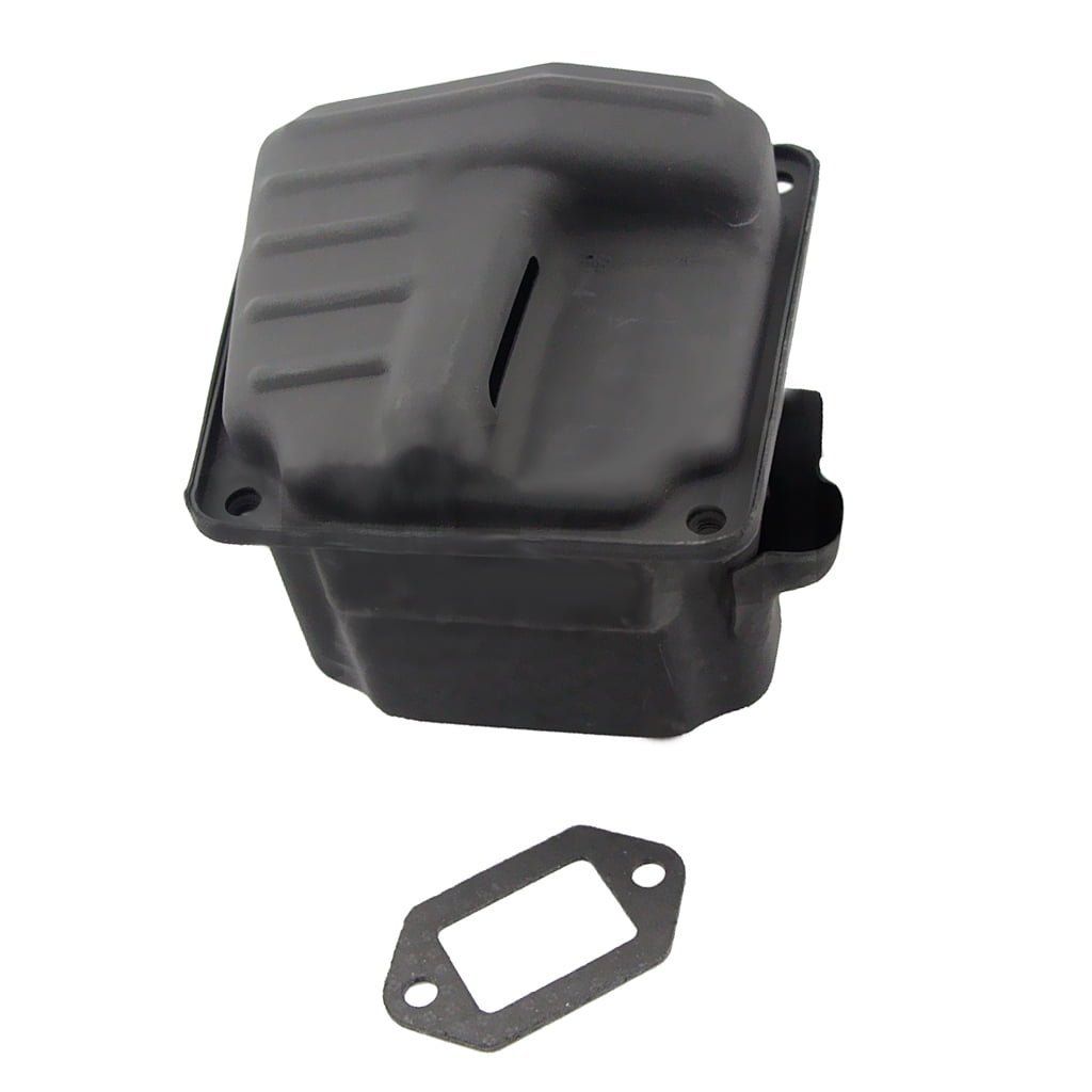 Dualoai Lawn Mower Part - Muffler Dual Port Exhaust Wt Gasket for 44 46 MS44 MS46