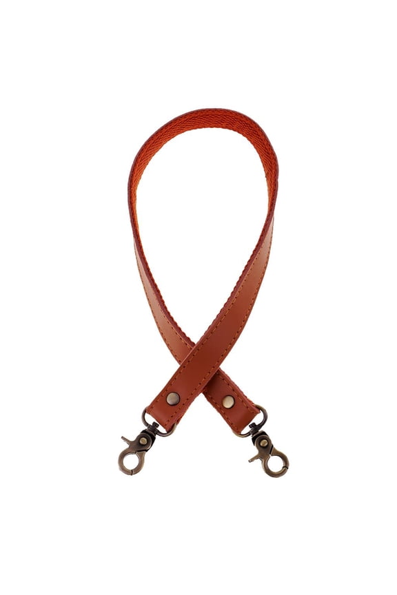 Leather + Canvas Bag Strap Handbags Shoulder Bag Handle Holder 60cm Brown
