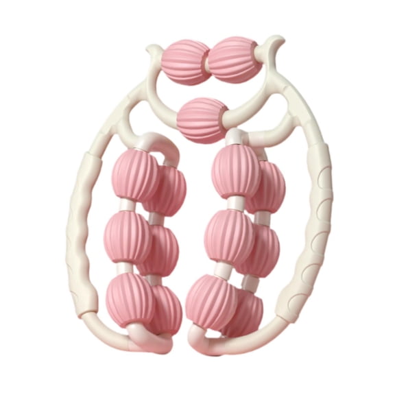 Dualoai Leg Massager Roller Foam Roller 360 Degree Deep Tissue Massage Tool 15 Point for Pink