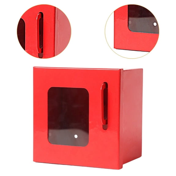 Dualoai Lockout Tagout Lock Box Wall Mount Industrial Use Dustproof Durability Storage Case Practical Group Padlock Box Professional Red