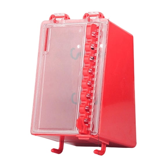 Dualoai Lockout Tagout Lock Box Wall Mount Professional with Transparent Panel Storage Case Industrial Use Portable Group Padlock Box
