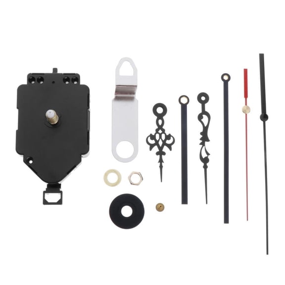 Dualoai Long Pointers Quartz Wall Pendulum Clock Movement Mechanisms with Hands Battery Powered Clock Kit for DIY Clock Replacement