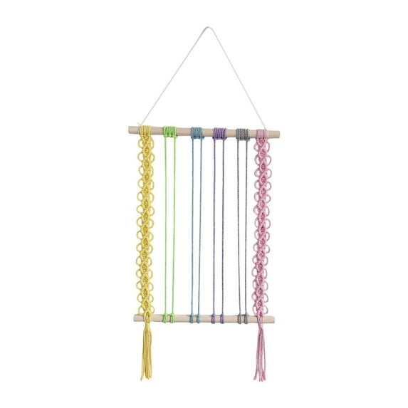 Dualoai Macrame Wall Hanging Macrame Wall Decor Tassel Gift Homestay Wedding Fringe over multi color