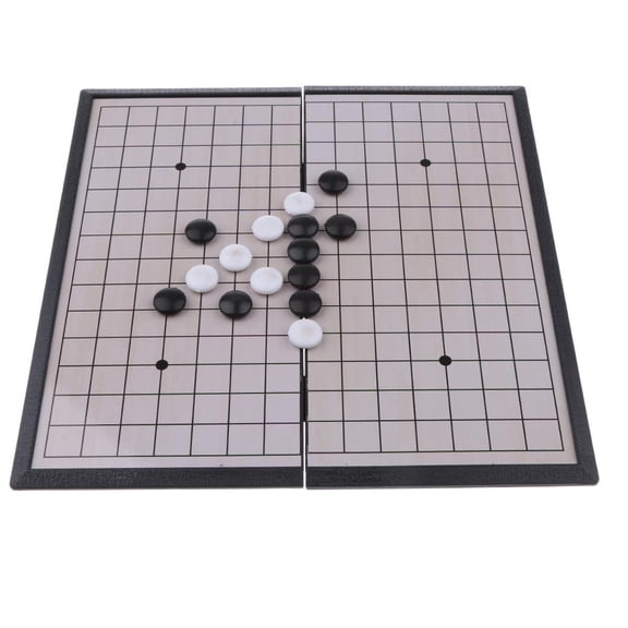 Dualoai Magnetic & Folding Professional Chinese Ancient WeiQi Chess Pieces Set Of 102 Intelligence Competition Game Toy Playset