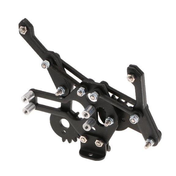 Dualoai Manipulator Paw Aluminum Alloy Arm Mechanical Gripper Clamp For Robot (Black)