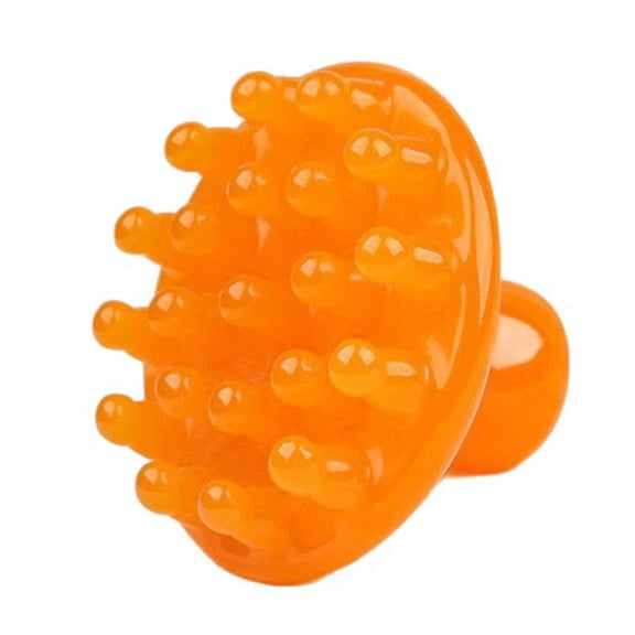 Dualoai Manual Massage Comb Compact Travel Head Massager Brush for Neck Leg Shoulder Yellow