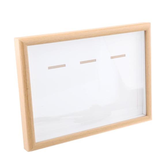 Dualoai Medals Display Case Shadow Box Wooden Versatile Collectible Storage Box for Race A4