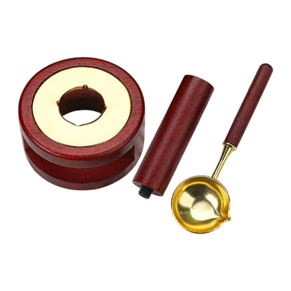 Dualoai Melting Furnace Spoon Stamp Handle Envelope Sealing Tool Seal Tool for Arts Crafts Wedding Invitation Craft Gifts Letters 7.5cm Handle Set