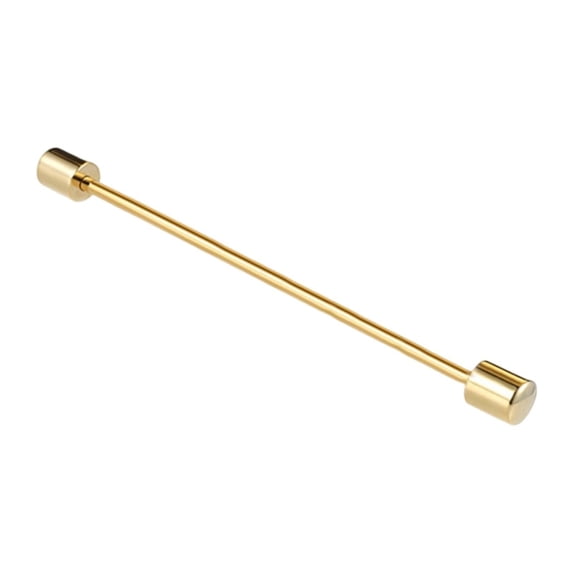Dualoai Men Collar Bar Pin Copper Cravat Clip for Wedding Business Meeting Gentlemen Gold