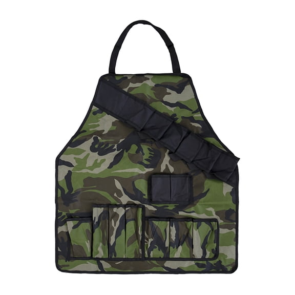 Dualoai Men Grilling Apron Funny Adjustable Painting Essentials Size Waterproof Multi 3 Camouflage Green